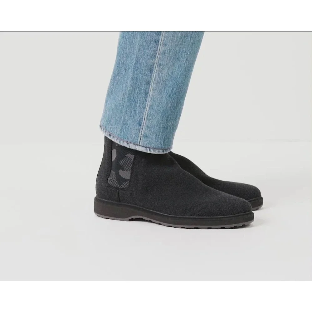 Rothy's Merino Wool Chelsea Boots Dark Gray Men's Size 13
